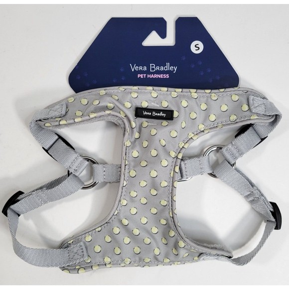 Vera Bradley Other - Vera Bradley Dog Pet Harness Small 10-25lbs Tennis Ball Polka Dots Fleece Lined